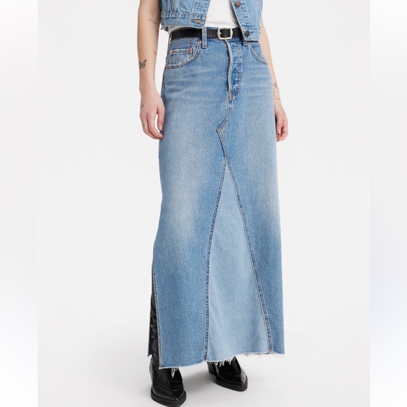 Levi's® Premium ICON LONG SKIRT - Picture 1 of 7